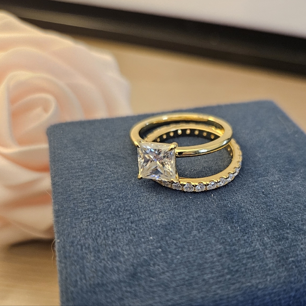 ❤️SOLD❤️Moissainte Princess Cut Wedding Set